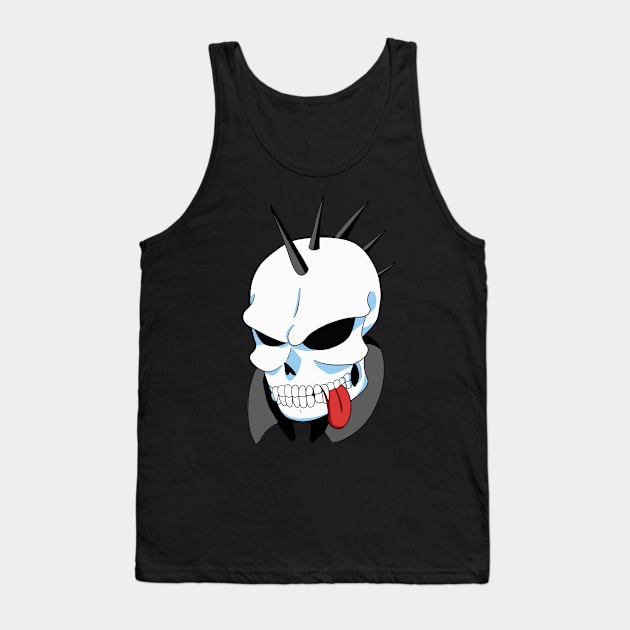 Spike Skull Tank Top by KnightLineArt